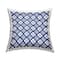 Stupell Industries Blue White Geometric Boho Shapes Pattern Throw Pillow, 18" x 18"